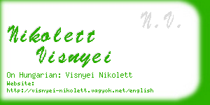 nikolett visnyei business card